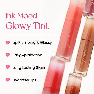 Peripera Ink Mood Glowy Tint - 02 Coral Influencer - 4 g