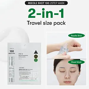 Vt Cosmetics Reedle Shot 100 2step Mask Firming Face Mask In A Sheet 1.5g+25g
