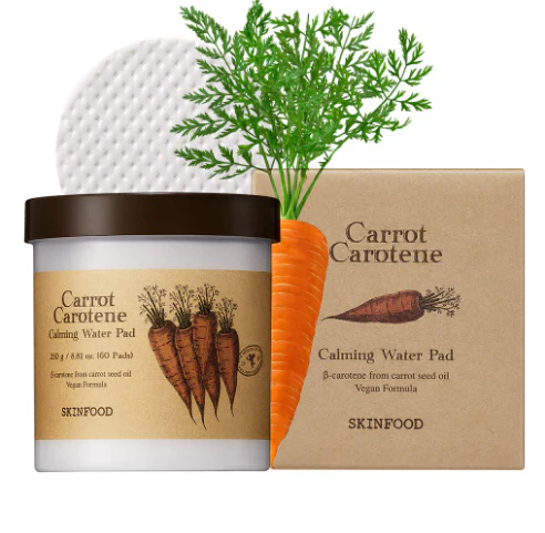 Skinfood Carrot Carotene Calming Water Pad 250gr - 60 pads Ενυδατικά και Καταπραϋντικά εμποτισμένα 60 pads