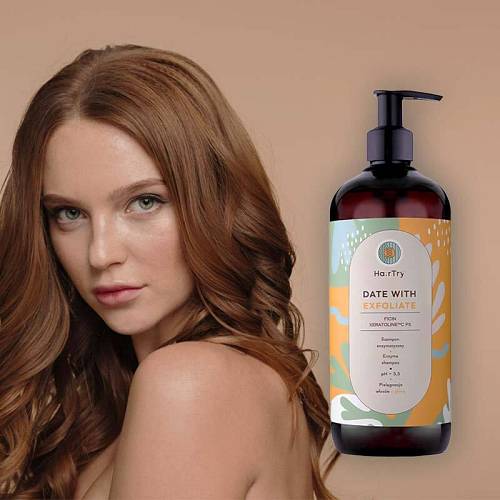 HairTry Date with Enzymatic Exfoliate Hair Shampoo - Σαμπουάν Βαθύ Καθαρισμού - 500 ml