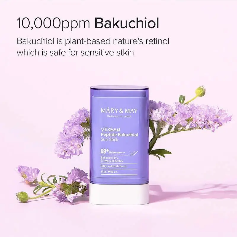 Mary & May Vegan Peptide Bakuchiol Sun Stick SPF50+ Αντηλιακό Στικ Προσώπου και Σώματος 18gr