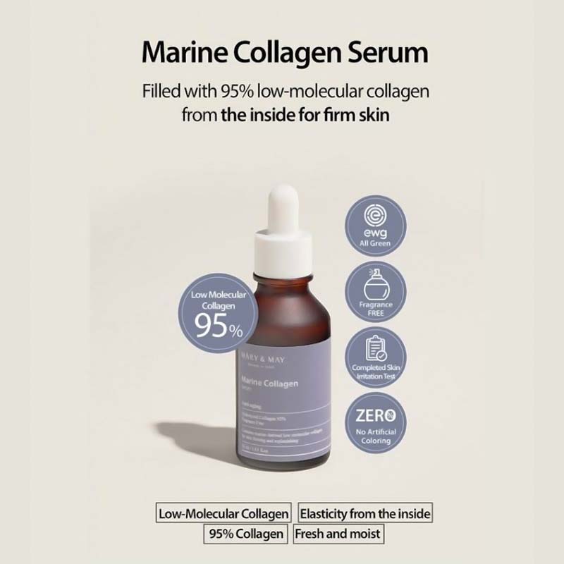 Mary & May Marine Collagen Αντιγηραντικό Serum Προσώπου με Κολλαγόνο - 30ml