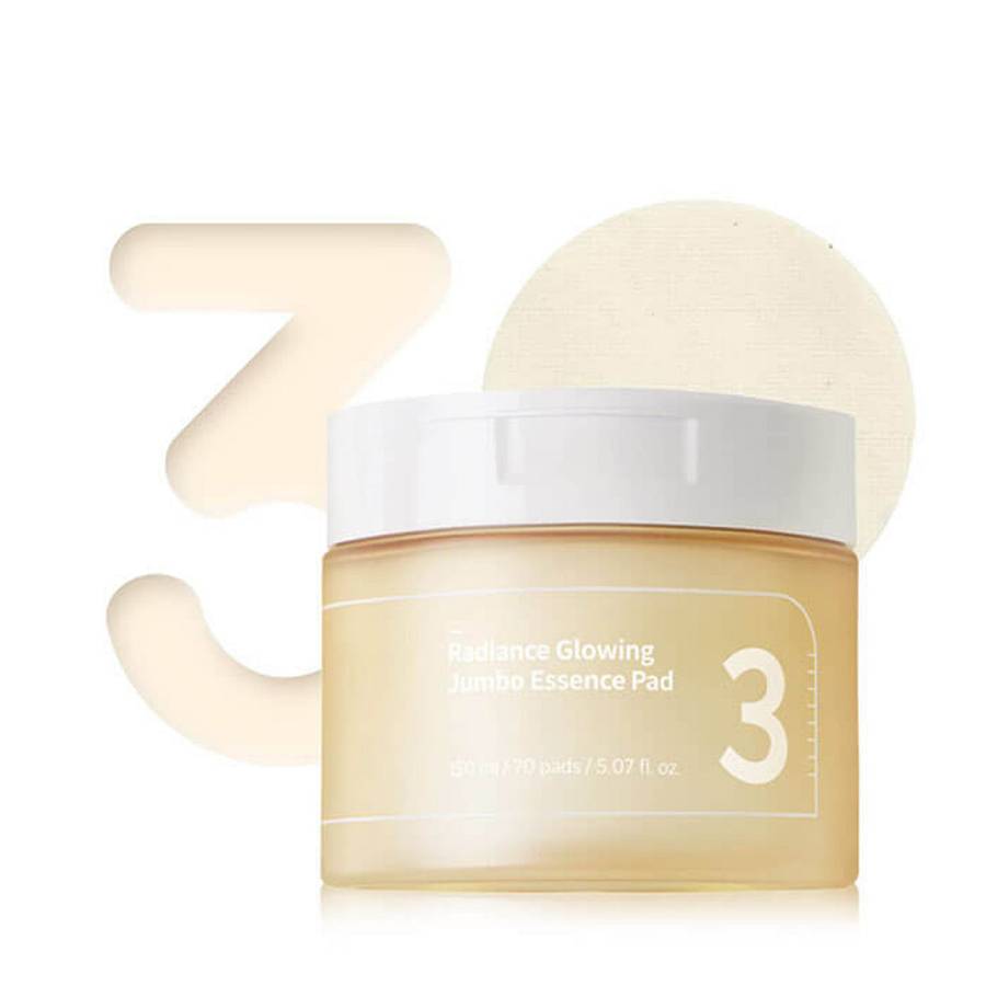 Numbuzin - No.3 Radiance Glowing Jumbo Essence Pad - 70τεμ