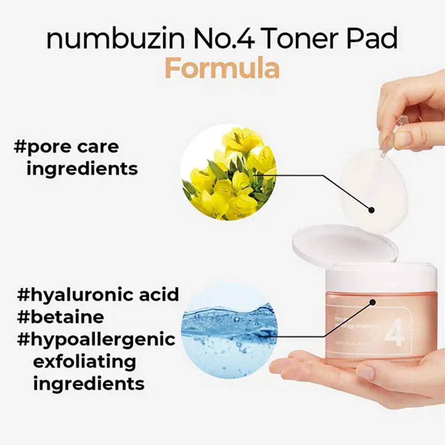 NUMBUZIN No. 4 Pore Zero Peeled Egg Toner Pad (70 Pads) - 190ml