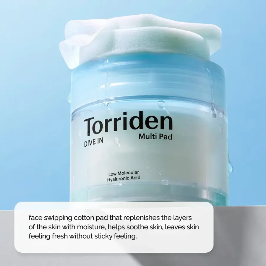 Torriden Dive-in Low Molecule Hyaluronic Acid Multi Pad - 80 pcs