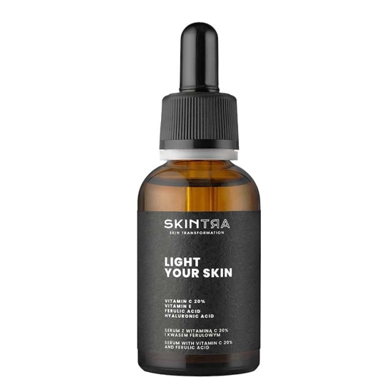 SkinTra Light Your Skin Serum with Vitamin C 20% and Ferulic Acid Ορός Υψηλής Συγκέντρωσης 20% Βιταμίνης C & Φερουλικό Οξύ - 30ml