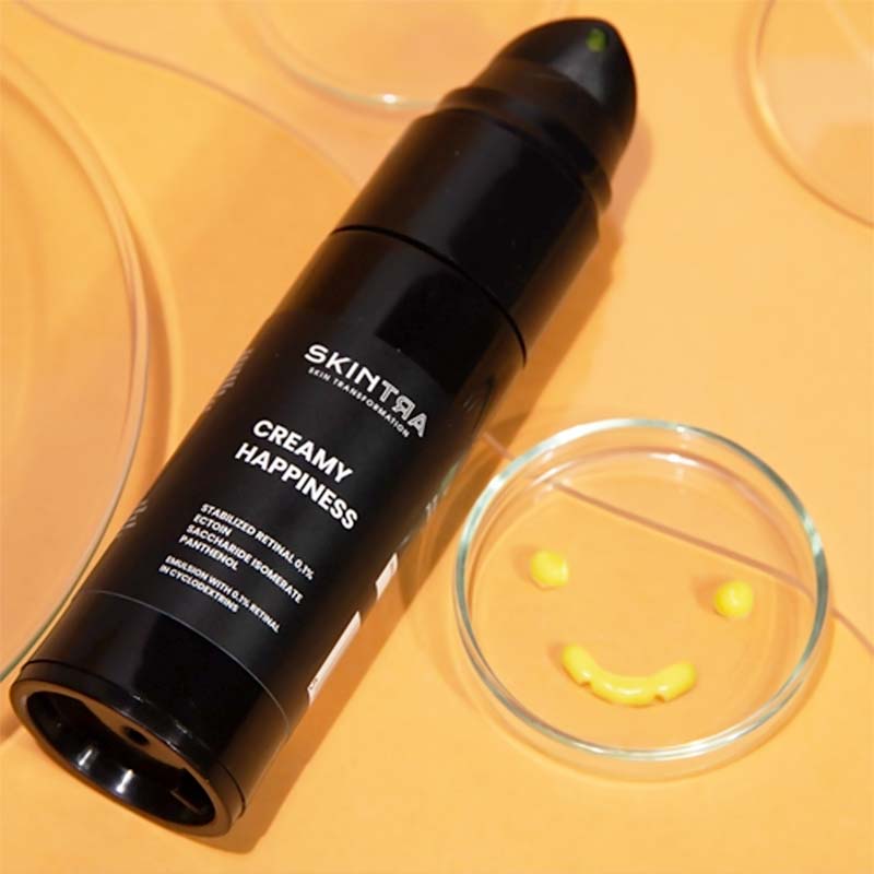 SkinTra Creamy Happiness Face Night Serum with Retinal 0,1% Κρεμώδης Ορός Προσώπου Νύχτας με τη Δυνατότερη Εκδοχή Βιταμίνης Α - 30ml