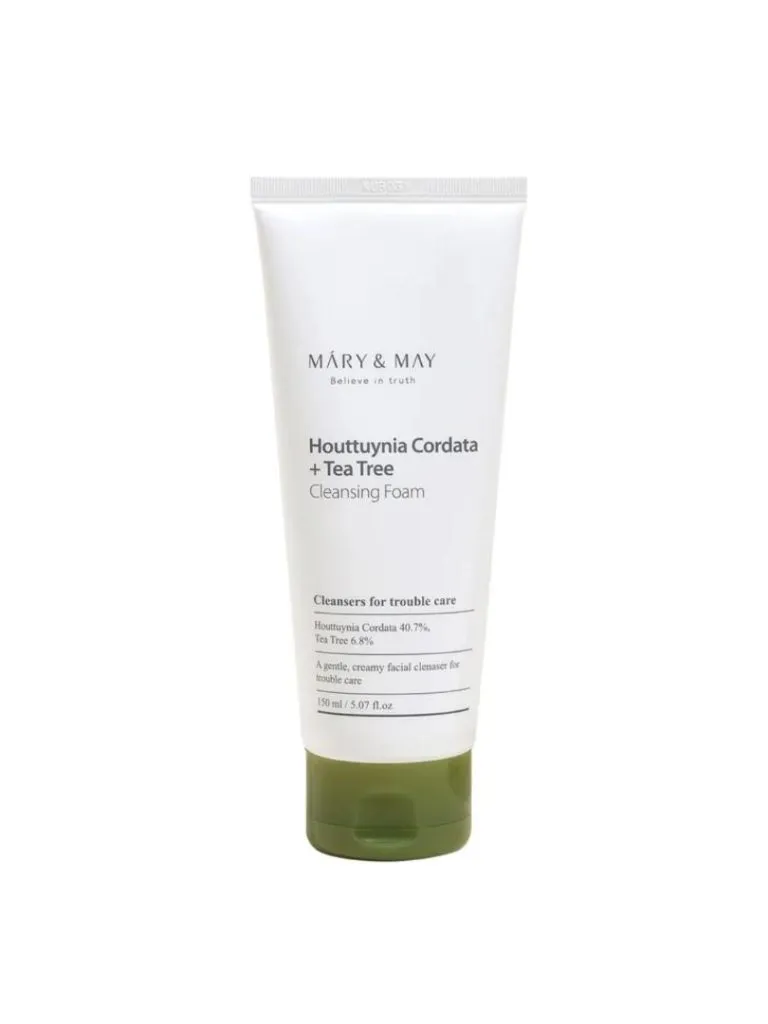 Mary & May Houttynia Cordata & Tea Tree Cleansing Foam – Καθαριστικός αφρός για βαθύ καθαρισμό των πόρων